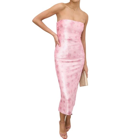 LoveShackFancy Stasia Sequin Dress in Pink, Size US 0 - Picture 2 of 9